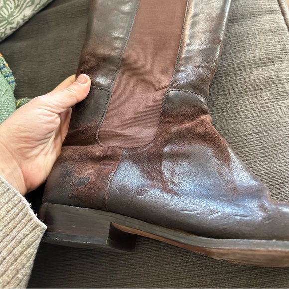 Michael Kors Val Waxy Brown Leather Boots - Picture 5 of 5